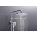 Square Shower Mixer Set With Marble Shelf